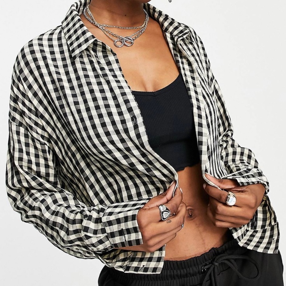 Heartbreak cropped shirt in gingham